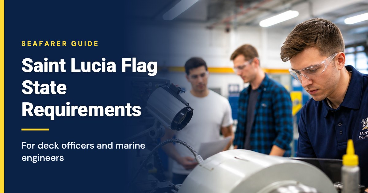 Saint Lucia flag requirements for deck officers and marine engineers