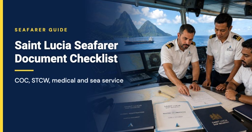 Saint Lucia seafarer document checklist for COC, STCW, medical and sea service records